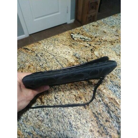 Coach Legacy Signature Wallet Wristlet Small Purse Adjustable Black - Picture 13 of 13